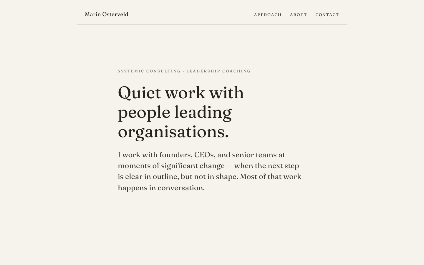 Marin Osterveld — design study hero